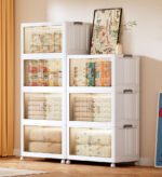 Stackable Storage Bins with Lids and Doors - Image 7