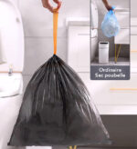 Black Trash Bag with Drawstring Z20 - Image 3