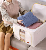 Steel Frame Storage Bins with Reinforced Handle and Clear Window - Image 4