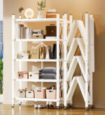 Large Capacity Heavy Duty Unit Storage Shelf Foldable with Caster Wheels