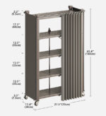 Freestanding Metal Iron Shelf Without Assembly F220 - Image 7