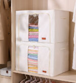 Steel Frame Storage Bins with Reinforced Handle and Clear Window - Image 8