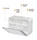 Toilet Paper Storage Box with Drawer and Phone Holder Z142 - Image 6