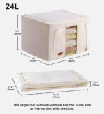 Steel Frame Storage Bins with Reinforced Handle and Clear Window - Image 13