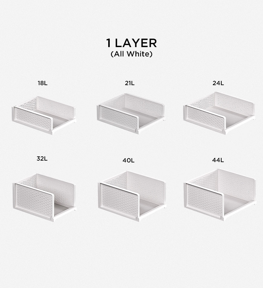 16-1pcs Stackable Clothes Storage Basket - Image 16