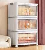 Dual Doors Collapsible Stackable Storage Bins F215