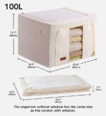 Steel Frame Storage Bins with Reinforced Handle and Clear Window - Image 15