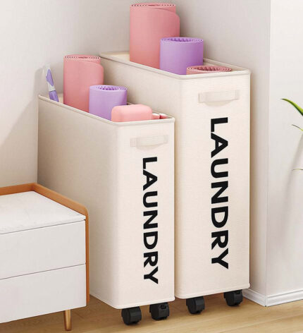 Collapsible Laundry Hamper with Wheels F9