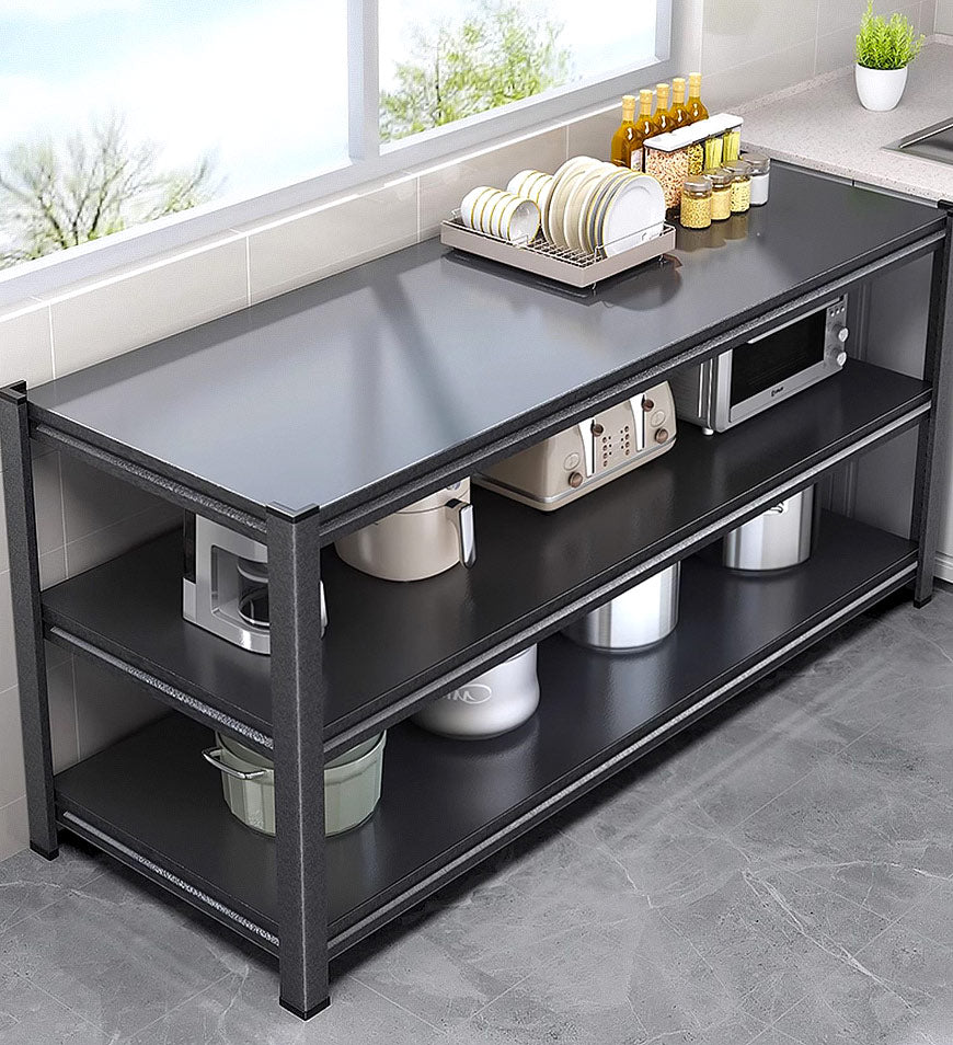 1_b006ffe7-5fca-46b2-a429-50824d2fd577 3 Tier Heavy Duty Metal Adjustable Multifunction Storage Shelves F98 - Image 3