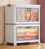 Dual Doors Collapsible Stackable Storage Bins F215 - Image 3