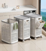 Rolling Laundry Basket with Wheels F251 - Image 2