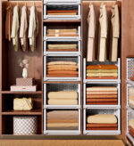 Stackable Storage Basket Foldable Closet Organizers - Image 3