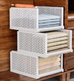 Stackable Storage Basket Foldable Closet Organizers - Image 8