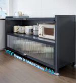 3Tier Metal Freestanding Sideboard Storage Cabinet With Door F97 - Image 3
