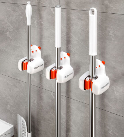 Self-Adhesive No Drilling Broom Clip Mop Grippers
