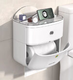 Punch Free Multifunction Waterproof Wall Mounted Tissue Box z120 - Image 2