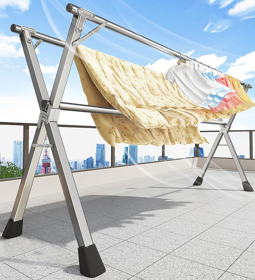 2_b43d20a2-f6a9-4a9b-86a2-250aa5f1bb48 Heavy Duty Stainless Steel Foldable Clothes Drying Rack F225 - Image 2