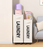 Collapsible Laundry Hamper with Wheels F9 - Image 2