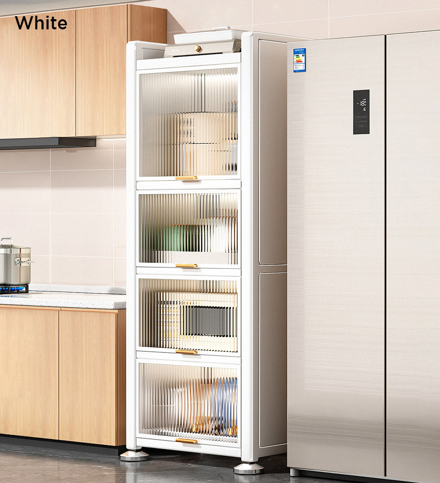 3_06c26809-ba66-4428-9f52-411717d7f0f5 5 Tiers Narrow Multifunction Dustproof Metal Kitchen Storage Cabinet F85 - Image 10