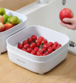 4 Pieces Portable Drain Basket for Draining Vegetables Fruits Z25 - Image 3