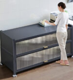 3Tier Metal Freestanding Sideboard Storage Cabinet With Door F97 - Image 4