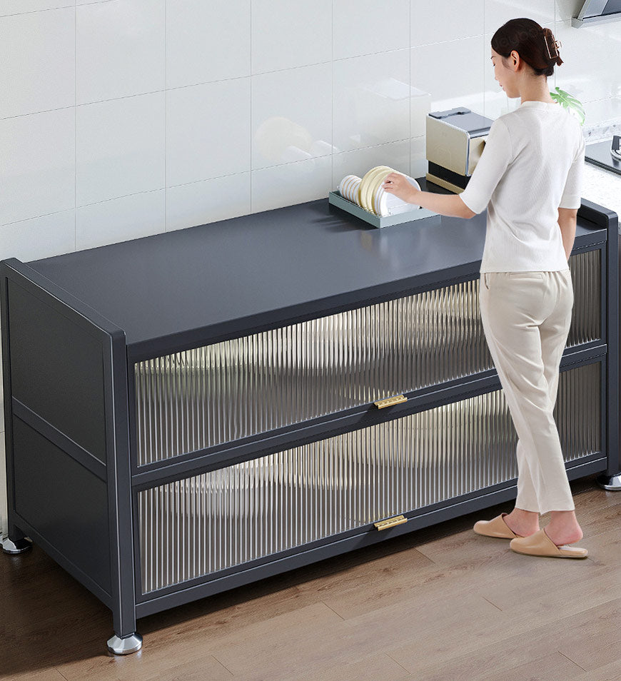 3_8810717e-443d-4672-8551-faae52984e75 3Tier Metal Freestanding Sideboard Storage Cabinet With Door F97 - Image 4