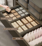 Clear Divided Socks & Underwear Organzier Box Z157 - Image 3