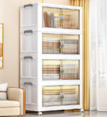 Large-Capacity Folding Storage Bins With Lids and Wheels