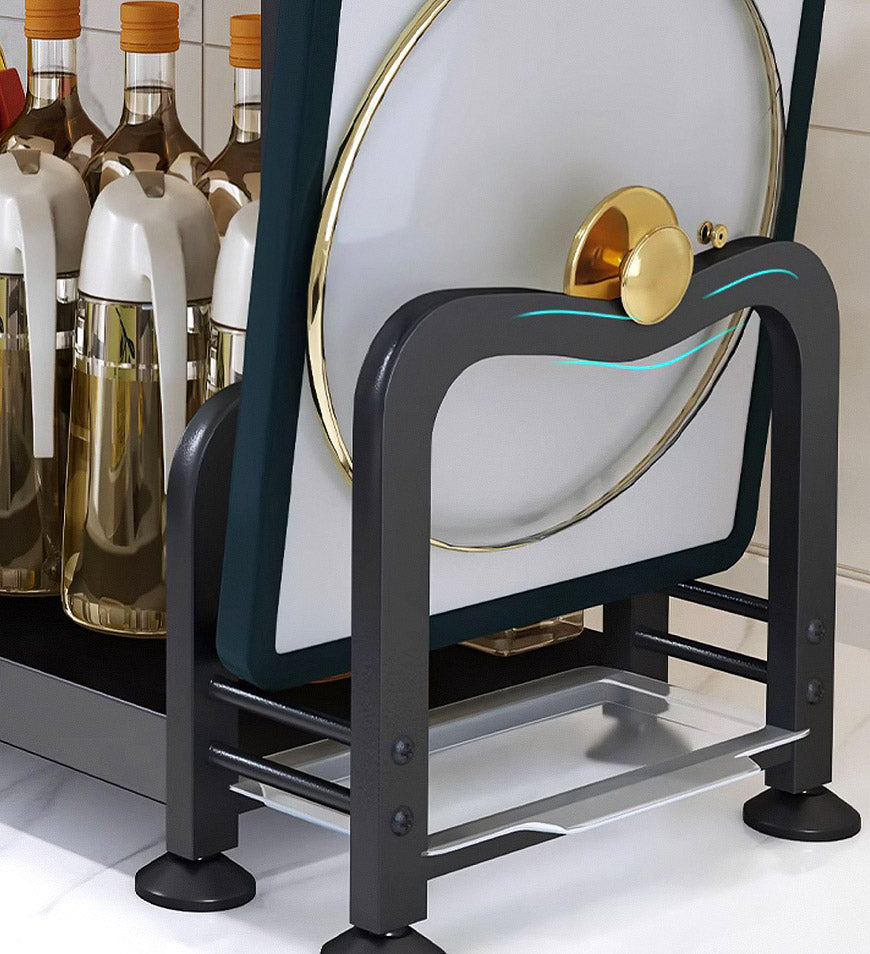 5_074fbe44-ee4a-42fb-8e3a-f24364f57bc5 2 Tier Kitchen Countertop Organizer With Utensil Cutting Board Knife Holder F57 - Image 5