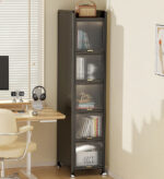 6 Tiers Upgrade Narrow Multifunction Metal Kitchen Storage Cabinet F217 - Image 6