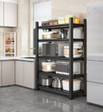 5-Layer Heavy-duty Metal Shelves Black F34 - Image 2