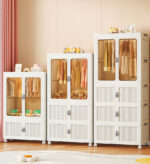 Installation Free Wardrobe Closet Storage Organizer With Wheels F227 - Image 2