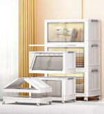 Large-Capacity Folding Storage Bins With Lids and Wheels - Image 4