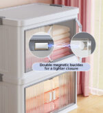 Dual Doors Collapsible Stackable Storage Bins F215 - Image 4