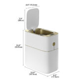 4 Gallon Automatic Touchless Smart Bathroom Trash Can Z96 - Image 4