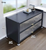3Tier Metal Freestanding Sideboard Storage Cabinet With Door F97 - Image 6