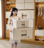 Cotton Foldable Clothes Storage Box - Image 4