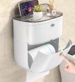 Punch Free Multifunction Waterproof Wall Mounted Tissue Box z120 - Image 7