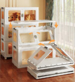 Foldable Storage Box with Wheels and Lid F100 - Image 3