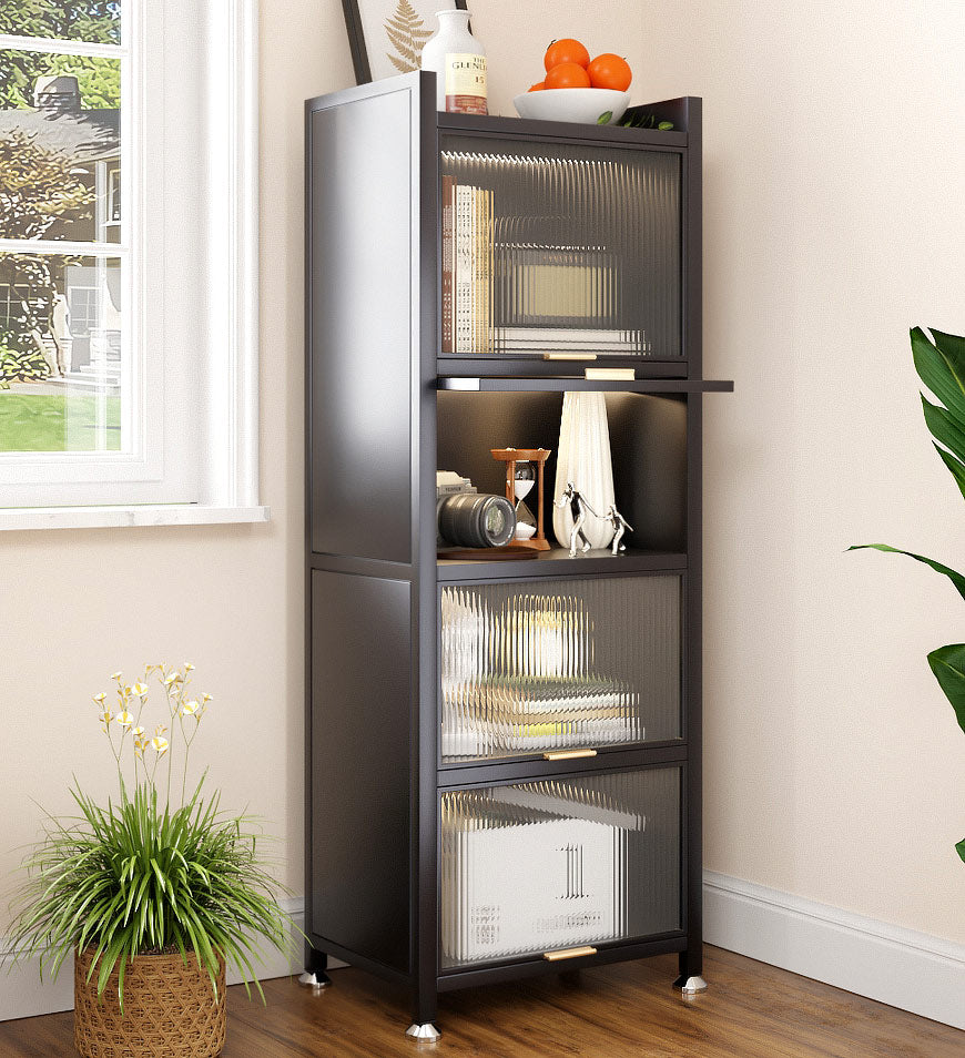 A 5 Tiers Narrow Multifunction Dustproof Metal Kitchen Storage Cabinet F85 - Image 1